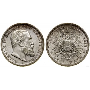 Německo, 3 marky, 1912 F, Stuttgart
