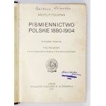 FELDMAN W. - Piśmiennictwo polskie 1880-1904. Okł. brosz. proj. S. Wyspiański.