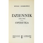 GOMBROWICZ W. - Denník (1961-1966). Opereta. 1. vyd. 1966.
