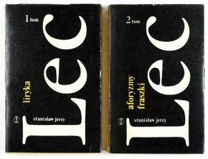 LEC Stanislaw Jerzy - Selected works. T. 1-2. introduction and selection by Jacek Łukasinski. Cracow 1977. literary publishing house. 8,...