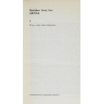 LEC Stanisław Jerzy - Utwory wybrane. T. 1-2. Wstęp i wybór Jacka Łukasińskiego. Kraków 1977. Wyd. Literackie. 8,...