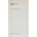 LEC Stanisław Jerzy - Utwory wybrane. T. 1-2. Úvod a výběr Jacek Łukasiński. Kraków 1977. Wyd. Literackie. 8,...
