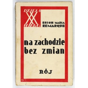 REMARQUE Erich Maria - Im Westen ohne Wandel. Übersetzt von Stefan Napierski im Auftrag des Autors. 2. Auflage....