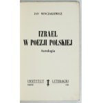 WINCZAKIEWICZ Jan - Izrael v polské poezii. Antologie. Paříž 1958. literární institut. 8, s. 354, [2]. Brožura....