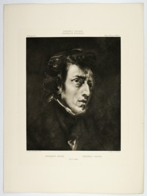 [CHOPIN Fryderyk] Fryderyk Chopin - heliograwiura na ark. 38x28 cm.