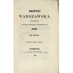 BIBLIOTEKA Warszawska. R. 1853, Ausgabe 145: Januar