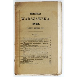 BIBLIOTEKA Warszawska. R. 1853, Notizbuch 151: Juli