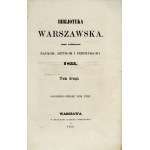 BIBLIOTEKA Warszawska. R. 1855, zeszyt 172: kwiecień