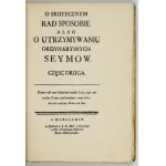 KONARSKI S. – O skutecznym rad sposobie ... T. 1-4. 1923