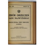 SCOROWIDZ to the collection of decisions of the Second (Criminal) Chamber of the Supreme Court of 1930 (Notebook I-VI)....