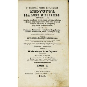 PAULIZKI H. F. - Medicína pro venkovský lid. Svazek 1. Vilnius 1849