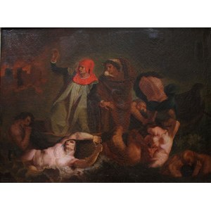 Eleonore de Ladvigniere(XIX w.), olej, płótno, 90x120 cm