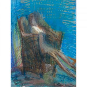 Alicja Wahl (b. 1932 Warsaw), Seated nude¸ 1986