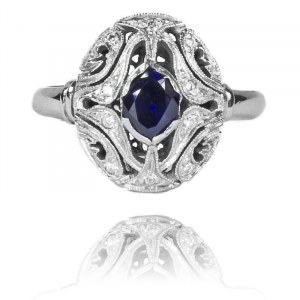 ART DECO SAPPHIRE RING