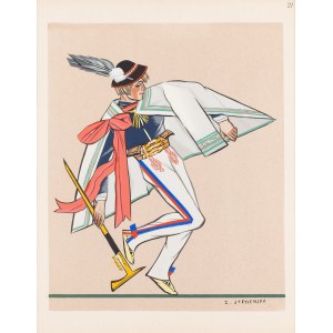 Zofia Stryjeńska (1891 Kraków - 1976 Geneva), Highlander from the Tatra Mountains, sheet XXI from the portfolio 'Polish Peasants' Costumes', 1939