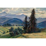 Stefan Filipkiewicz (1879 Tarnów - 1944 Mauthausen-Gusen), View of the Tatra Mountains from Olcza, 1924