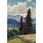 Stefan Filipkiewicz (1879 Tarnów - 1944 Mauthausen-Gusen), Blick auf das Tatra-Gebirge von Olcza aus, 1924