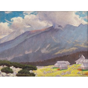 Jan Rykała (1883 Kraków - 1943 Zakopane), Mogły nad szczytami (Mists over the peaks) (Hala during halny), pre/or 1932