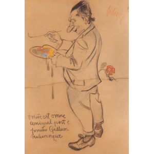 Kazimierz Sichulski (1879 Lwów - 1942 Lwów), Karikatura malíře Stanisława Kamockého, 1917