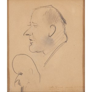 Kazimierz Sichulski (1879 Lviv - 1942 Lviv), Caricature of Jacek and Rafał Malczewski