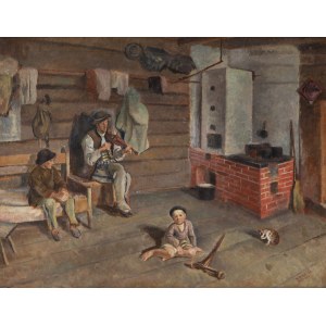 Henryk Plich (1904 Lodz - 1986), In der Hütte eines Hochlandbewohners, 1933