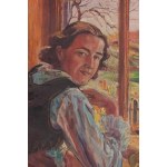 Michał Maksymilian Rekucki (1884 Nowy targ - 1971 Kraków), Young Highlander Woman at the Window