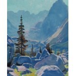 Alfred Terlecki (1883 Kielce - 1973 Zakopane), Tatra-Gebirge - Blick auf Kościelec und Kozie Wierchy