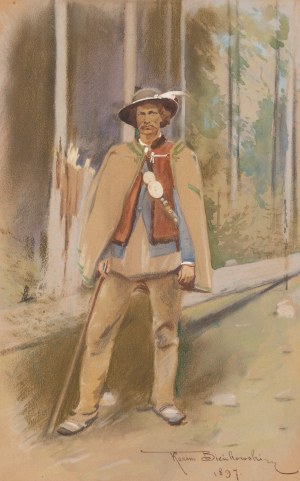 Kazimierz Bieńkowski (1863 Warszawa - 1918 Kraków), Góral, 1897