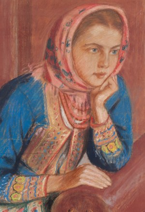 Stanisław Górski (1887 Kościan - 1955 Kraków), Portret góralki