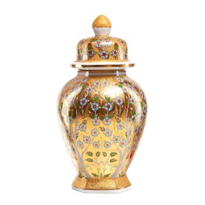 Gold-coated vase - Kütahya Porselen, Turkey