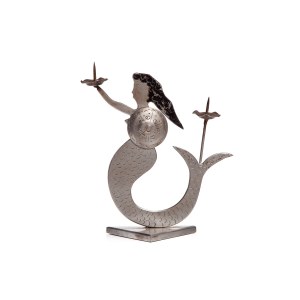Meerjungfrau Kerzenhalter - Metallarbeiten