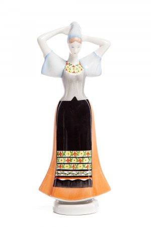 Figurka kobiety w stroju ludowym - Aquincum Porcelan