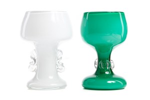 Pair of vases - Tarnowiec Glassworks.