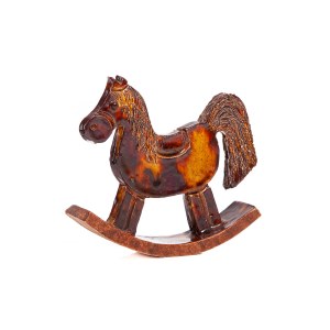 Ceramic figurine Rocking horse