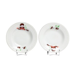 Two deep children's plates - Porcelain Works Bogucice in Katowice