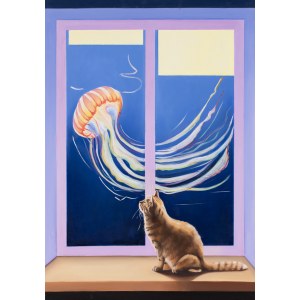 Marta Sobierajska, Cat with Jellyfish, 2022