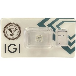 Diamant 1,50 ct princess H IF (bezchybný)