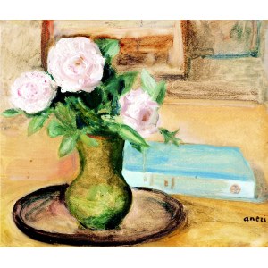 ANERI Irena Weissowa (1888-1981), Róże w wazonie, [ok. 1975]