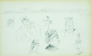 Stanisław CHLEBOWSKI (1835-1884), Szkice postaci z pejzażem w tle