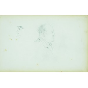 Stanisław CHLEBOWSKI (1835-1884), Szkic głowy mężczyzn