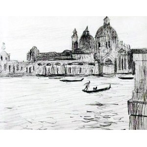 Stanisław KAMOCKI (1875-1944), Widok na kościół Santa Maria della Salute w Wenecji, [1907?]