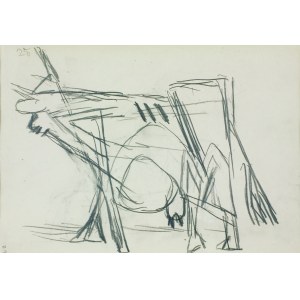 Jerzy PANEK (1918-2001), Krowa - rysunek ze „Szkicownika artysty”, [1964]