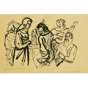 Kazimierz PODSADECKI (1904 - 1970), Scena figuralna (spotkanie Chrystusa z Marią?), [ok. 1955]
