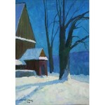 Leszek STAŃKO (1924-2011), Kościół parafialny Św. Sebastiana i Matki Boskiej Różańcowej w Jurgowie zimą
