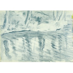 Wlodzimierz TETMAJER (1861 - 1923), Trees by the river - sketch, [1907].