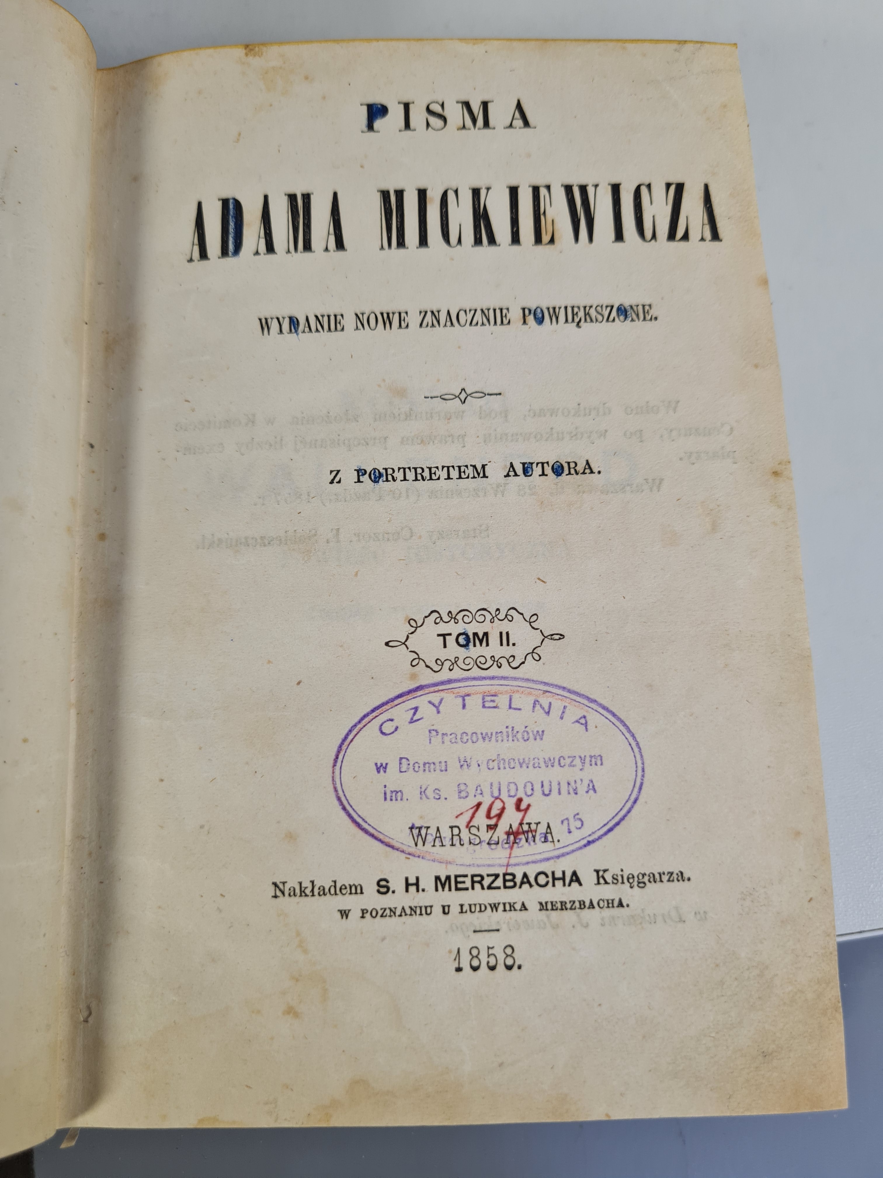 Gdzie Powstało Pierwsze Biskupstwo Na Ziemiach Polskich MICKIEWICZ Adam - PISMA tom 1-8 Wyd.Merzbach 1858 Pan Tadeusz - wyd