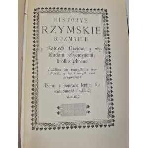 BYSTROŃ Jan - HISTORYE RZYMSKIE (GESTA ROMANORUM) Wyd.1894
