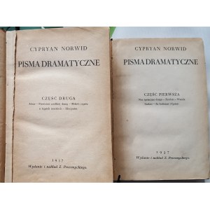 NORWID Cypryan - PISMA DRAMATYCZNE Wyd.1937