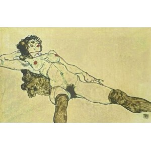 Egon Schiele (1890-1918), Akt - leżąca