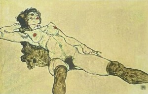 Egon Schiele (1890-1918), Akt - leżąca